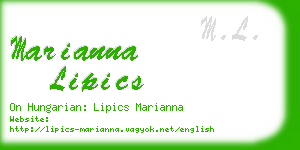 marianna lipics business card